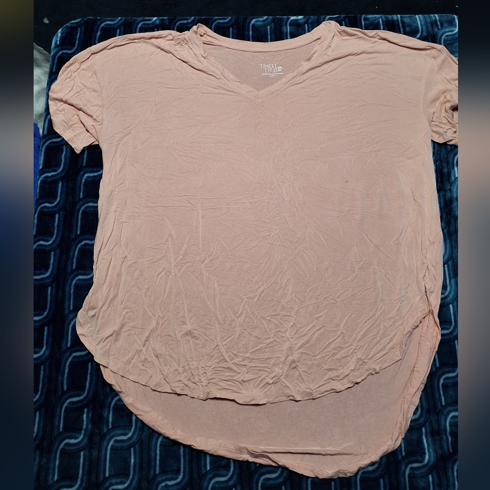 Time and Tru Light Pink Short Sleeve Tee